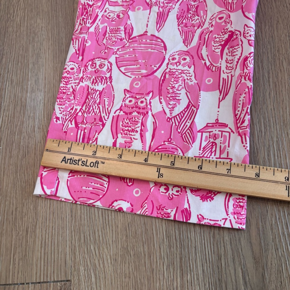 Lilly Pulitzer Vtg Women’s Glow In The Dark White Label Owl Capri Pants 10 31x23 - Picture 6 of 9